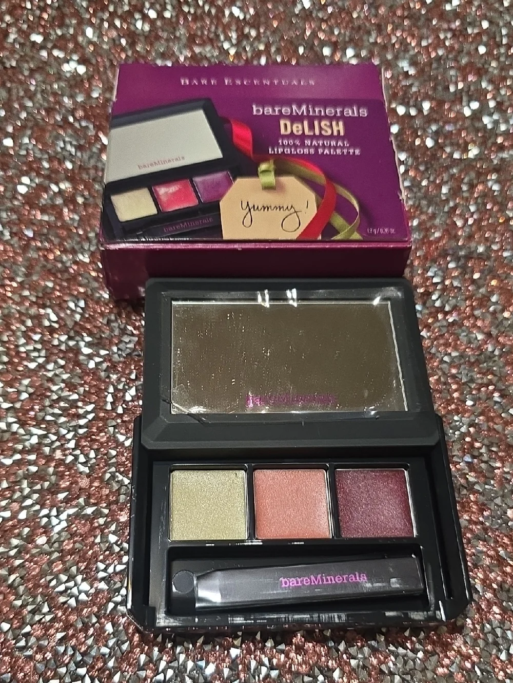 ❇️🧚‍♀️Bareminerals RARE DeLish 100% Natural Lipgloss Palette NWT